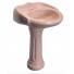 Mexican Talavera Pedestal Sink  Roman Style Pink 